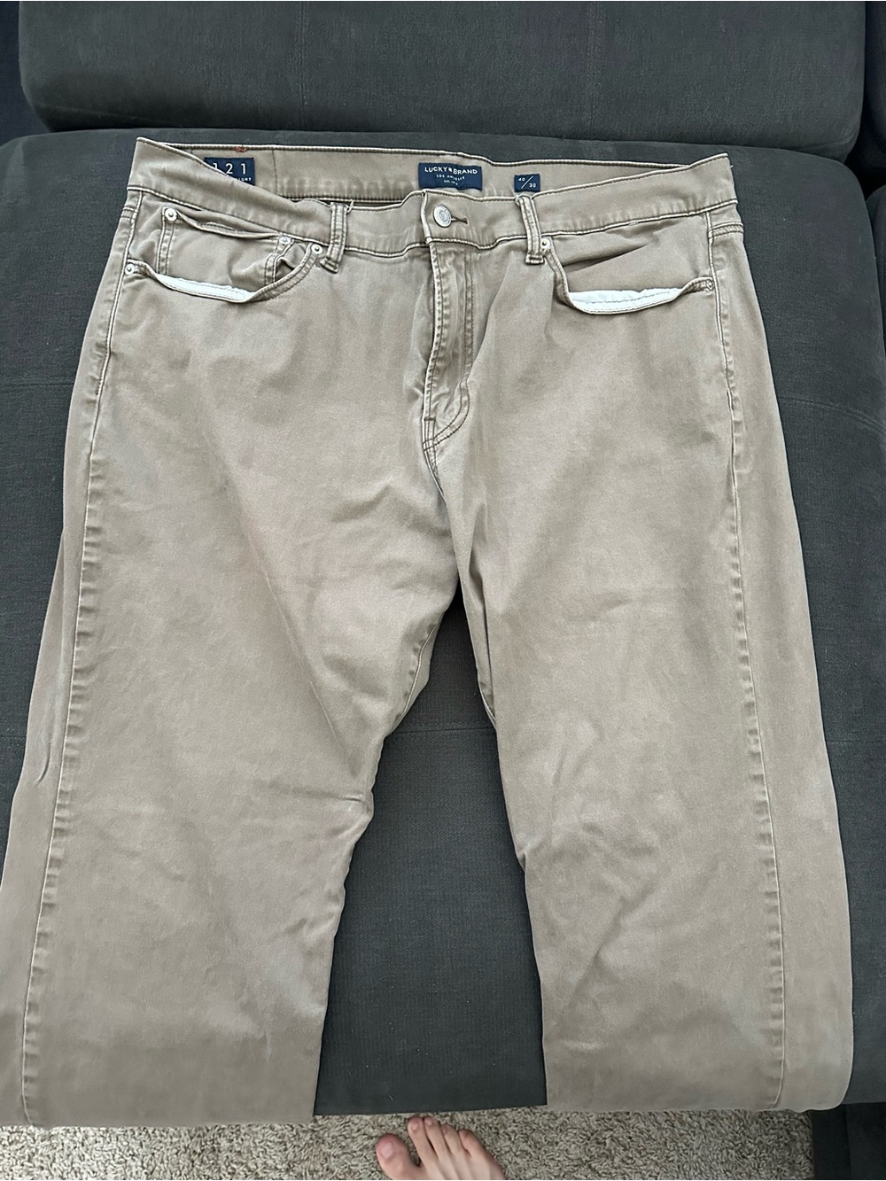 Lucky Brand Men's Brown Khaki Pants